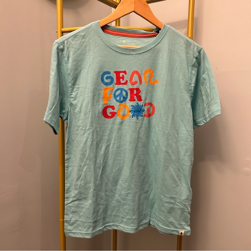 Cotopaxi Kids’ Gear for Good Organic short sleeves T-shirt in sea glass size L